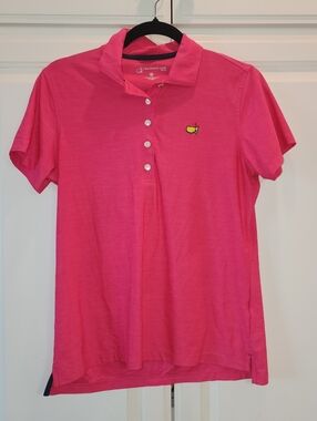 Masters Magnolia Lane Tech Azalea Pink Polo Size Medium